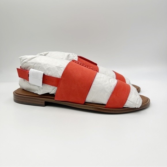 7W 7‎ WIDE Naturalizer Women Fairfax Mango Spice Faux Vegan Leather Flat Sandals - Picture 2 of 13